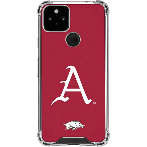 University of Arkansas-Fayetteville A Red Google Pixel 5 Clear Case